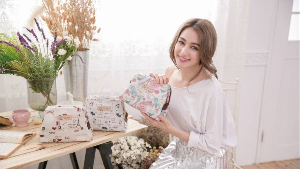 Pink Happy Taiwan Large Cosmetic Bag Cosmetic Bag Tworgis 