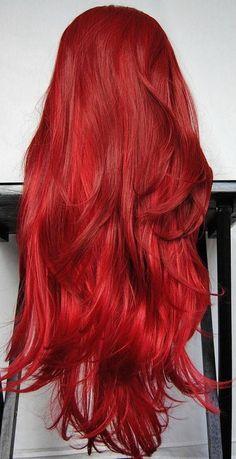 Poison Ivy Lace Front Wig Red Ombre Short Hair Mane Concept Bea