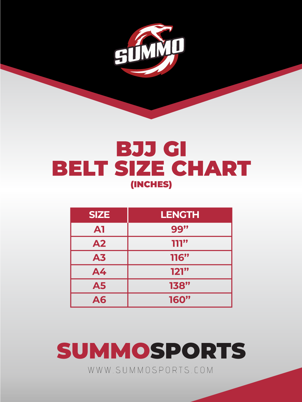 Size Chart – Summo Sports