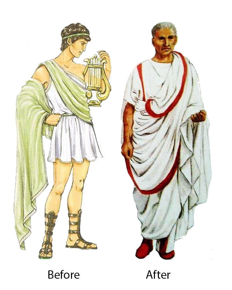 Comparison of ancient Rome togas