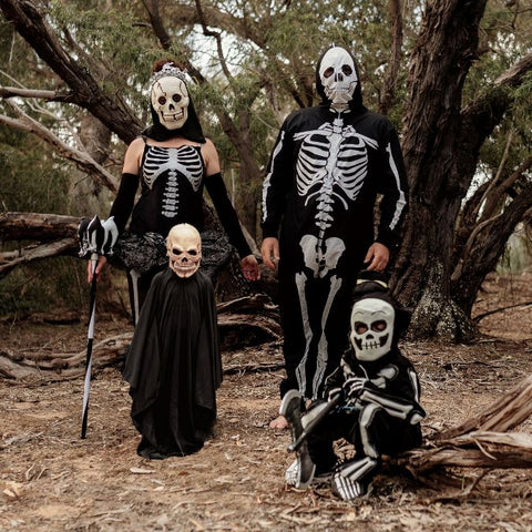 Skeleton Halloween Costumes for Families