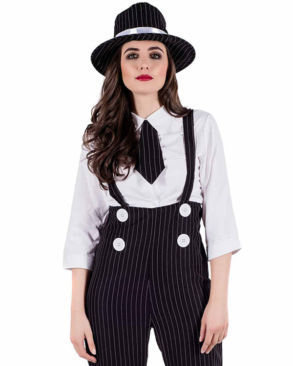 Black Lady Gangster Womens Costume