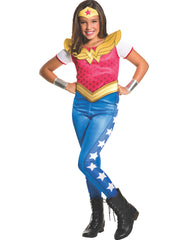 Women's DC Wonder Woman Classic Long Sleeve Dress with Cape & Lasso,  Assorted Sizes, Halloween Costume