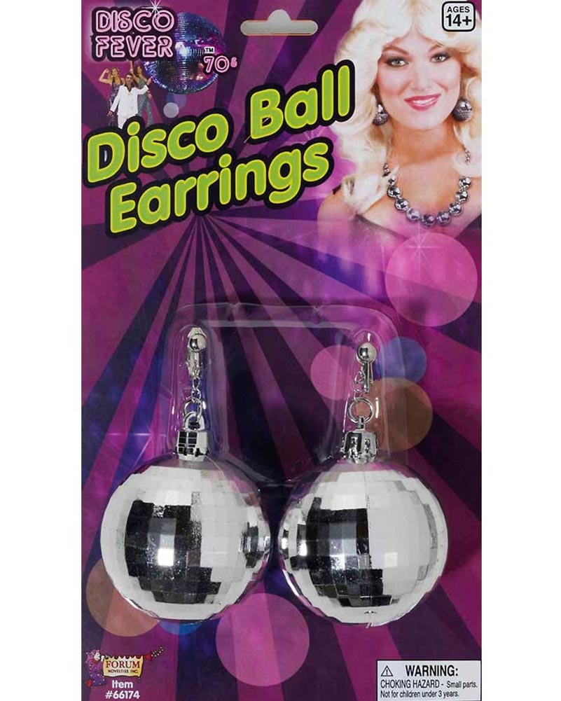 Clip On Disco Ball Earrings