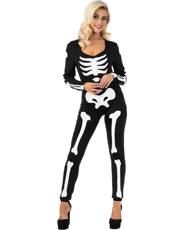 Glow in the Dark Skeleton Bodysuit Womens Costume