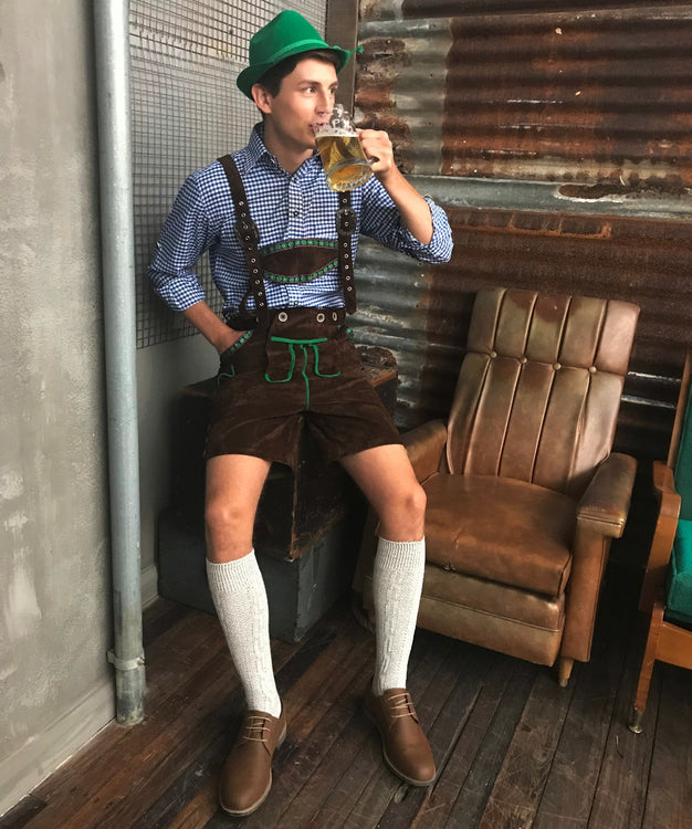 This Guy Is Doing It Right Oktoberfest Outfit, Leather Fashion Men,  Bavarian Outfit | Oktoberfest Carnival Costumes Men Outfits Set Long Sleeve  Tops Overalls Hat 