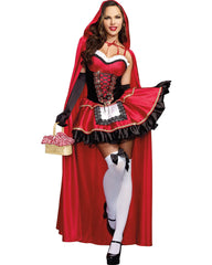 Roma Deluxe Evil Queen Black & Red Vinyl Bodysuit Dress Costume
