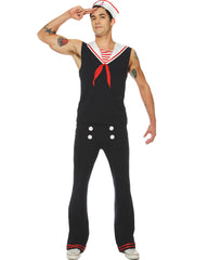 Music Legs The Mens Ahoy Sailor Costume Is A Three Piece Set That