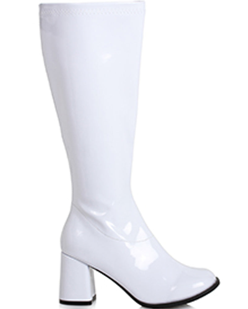 women's white gogo costume boots