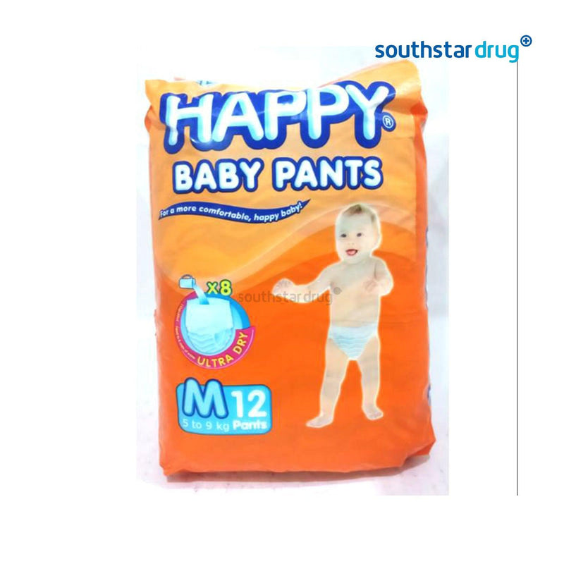 Buy Happy Medium Pants Ultra Dry Baby Diaper -12s Online | Southstar Drug