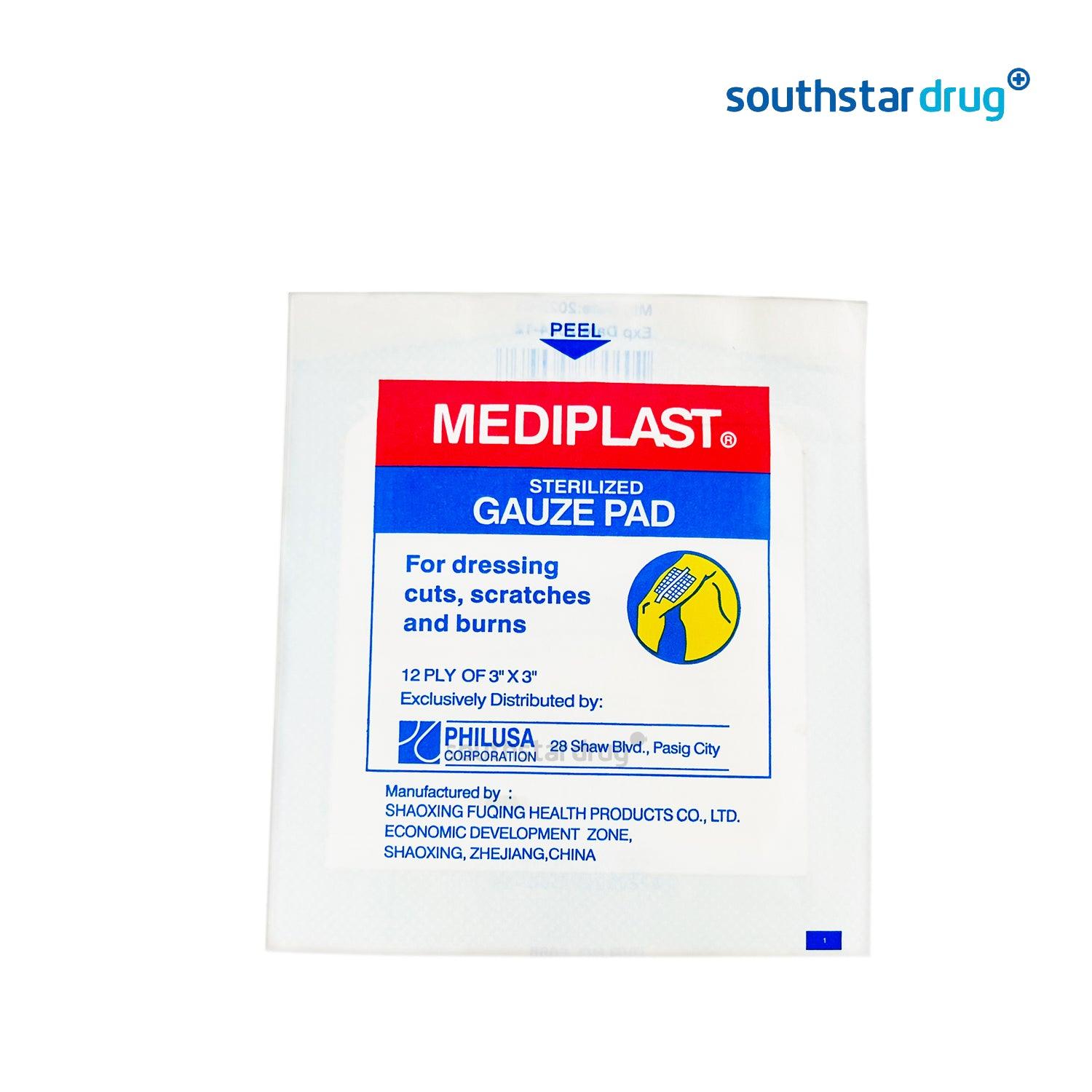 Mediplast Gauze Pads 3X3 5s Southstar Drug