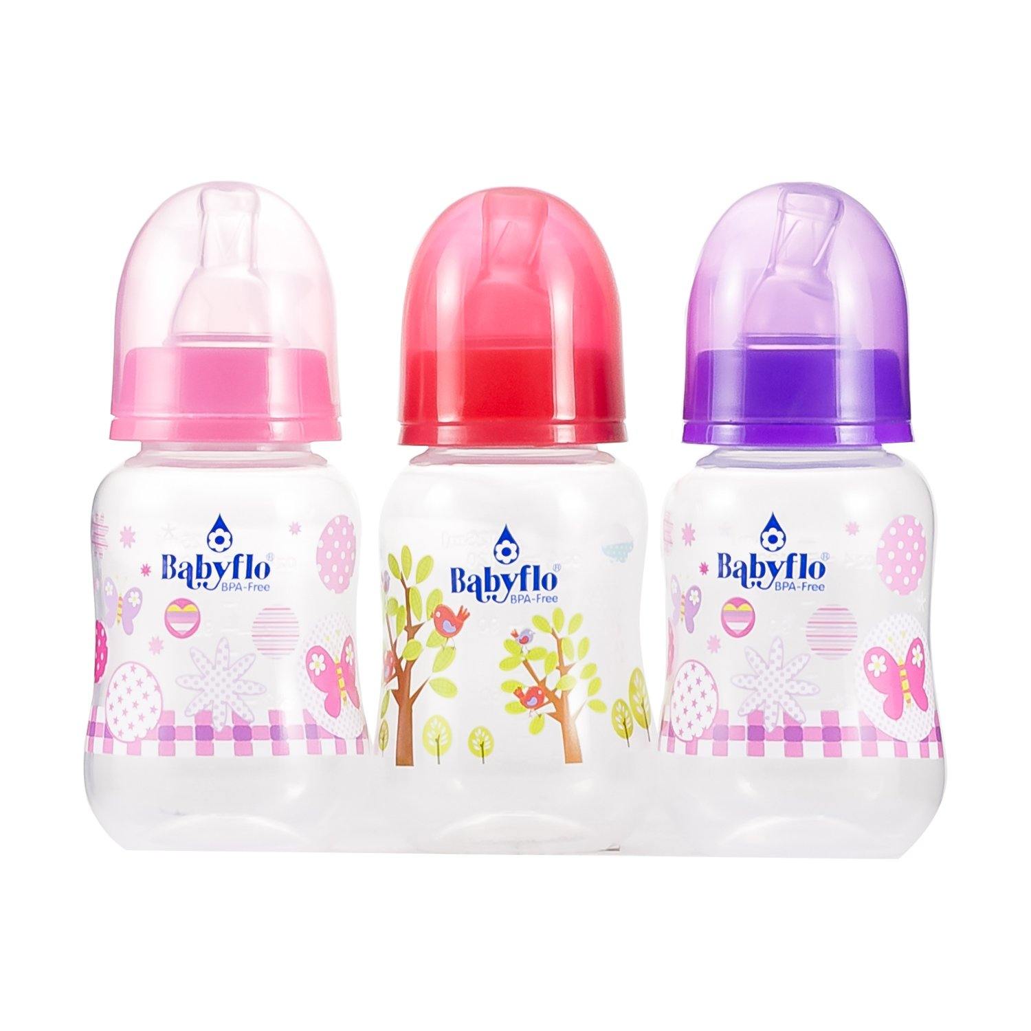 Buy Babyflo Feeding Bottle Assorted 4 