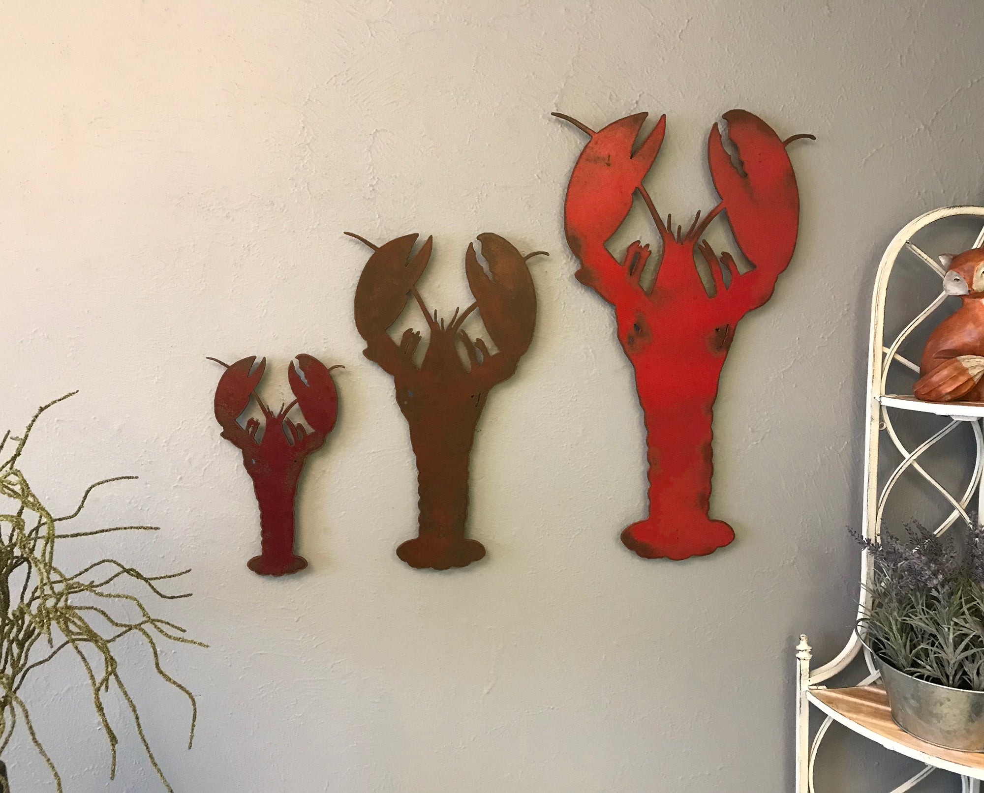 Lobster - Metal Wall Art Home Decor - Handmade in the USA - Choose 11 ...