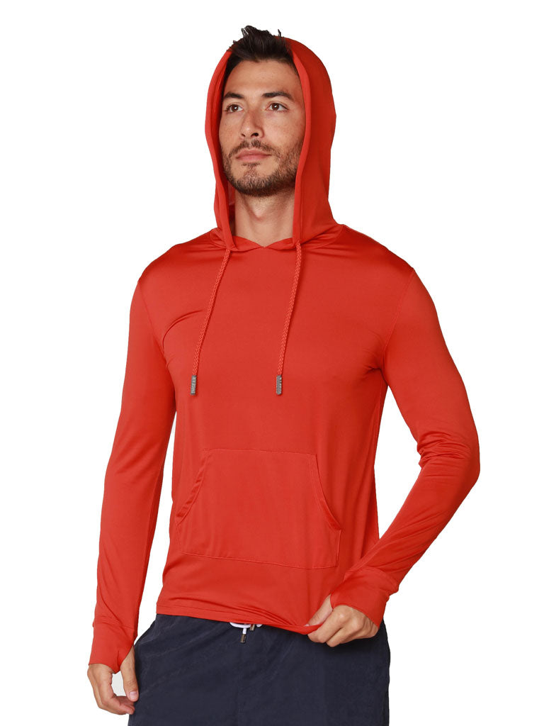 Download Men S Long Sleeve Hoodie Sun Shirt Rust Ingearactive