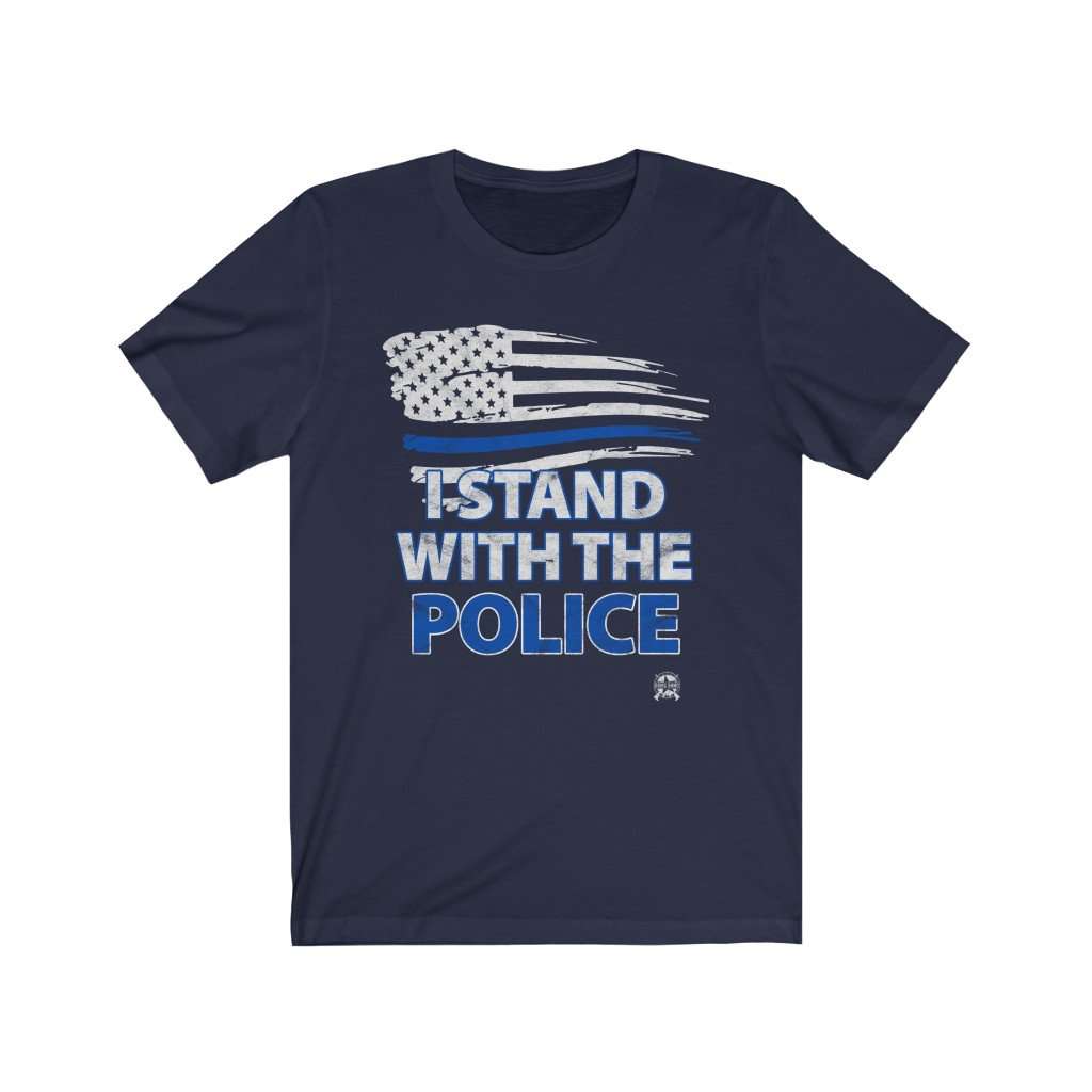 Image of I Stand With The Police Premium Jersey T-Shirt - $5 per shirt goes to officer's fund!