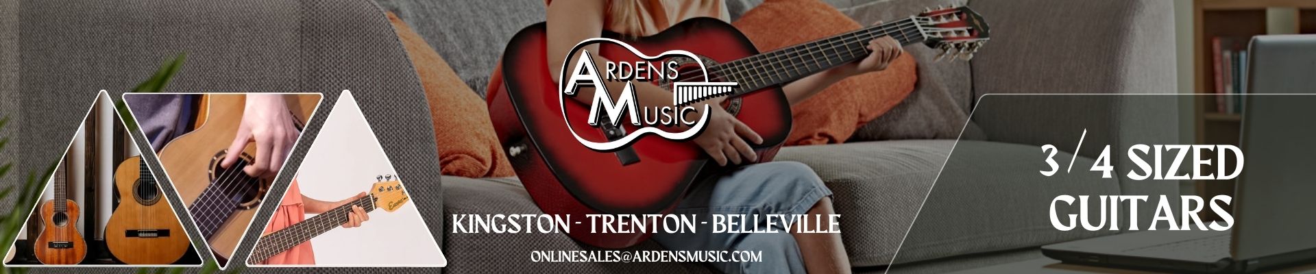 For the young musician! Arden's offers a range of small scale electrics and acoustics from brands like Fender, Squier, Beaver Creek, and Jay Turser.