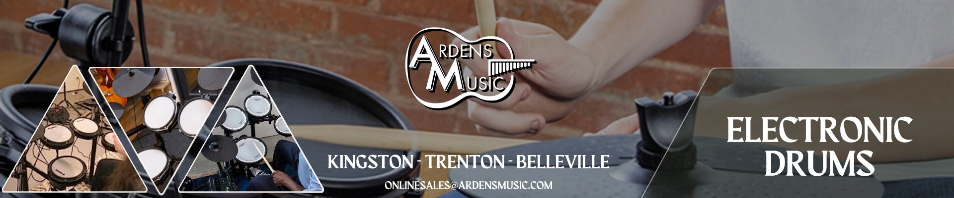 Drums and percussion are the backbone of all the music you hear in your daily life. Arden's offers a wide variety of Acoustic & Electronic kits, as well as cymbals, hardware and accessories from brands like Roland, Alesis, Tama, Pearl, and Zildjian