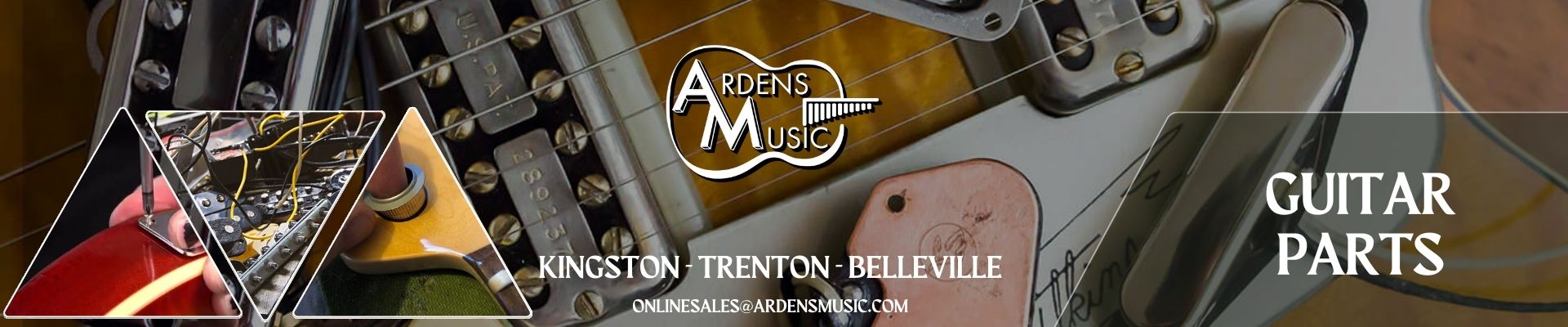 Arden's offers a wide range of replacement parts such as necks, pickups, pots, hardware, and more from brands like Fender, Seymour Duncan, TUSQ, Profile, and Gibson.