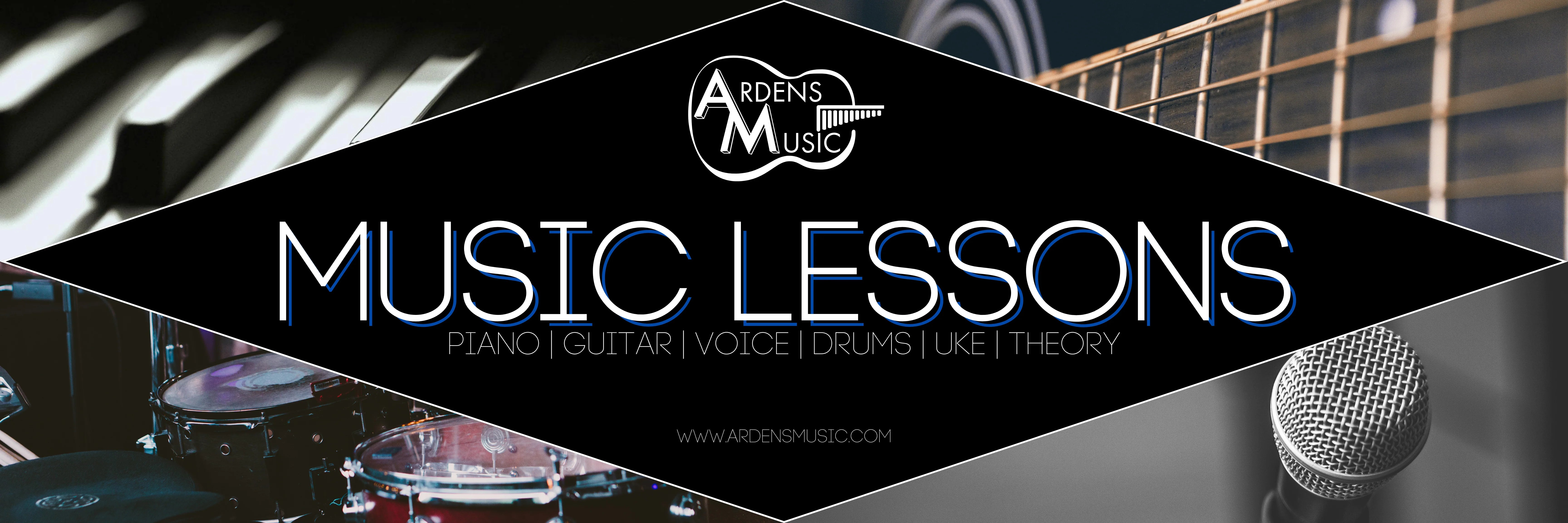 Music Lessons for Piano, Guitar, Ukulele, Drums, Voice & most instruments