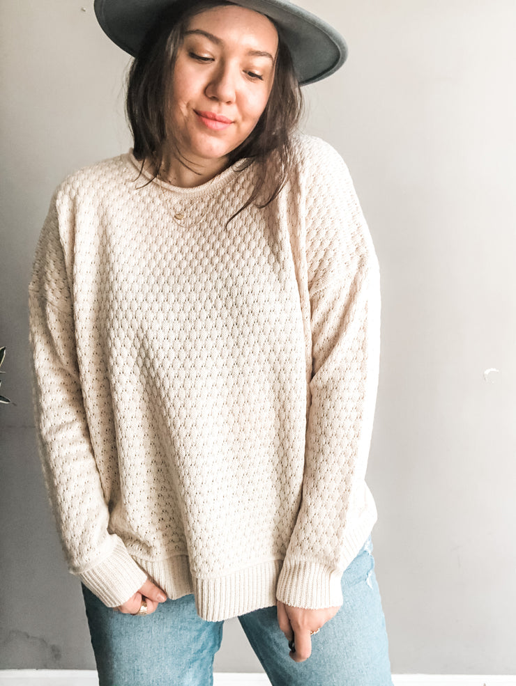 Laid Back Pullover Knit Sweater