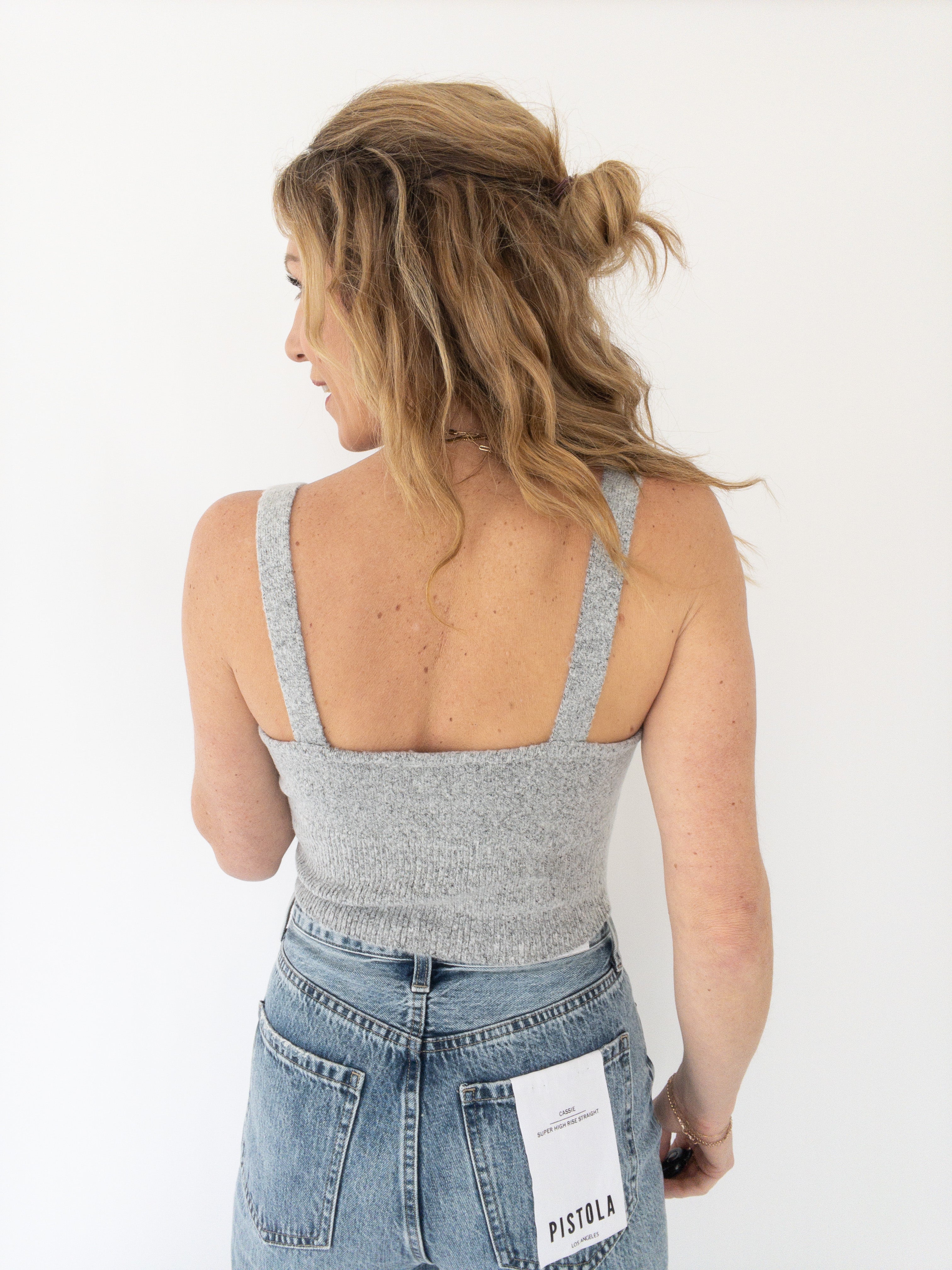 Mary Knit Sweater Crop Tank