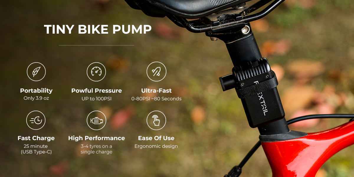 Tiny Bike Pump  Portable Ultra-fast - FLEXTAIL