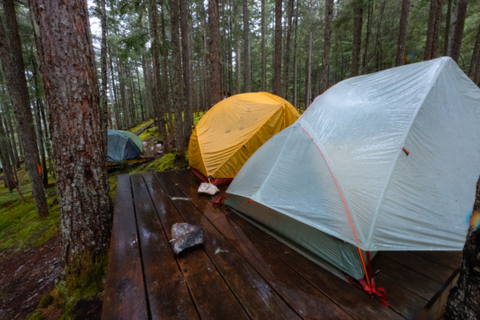 tent setup tips for camping in the rain