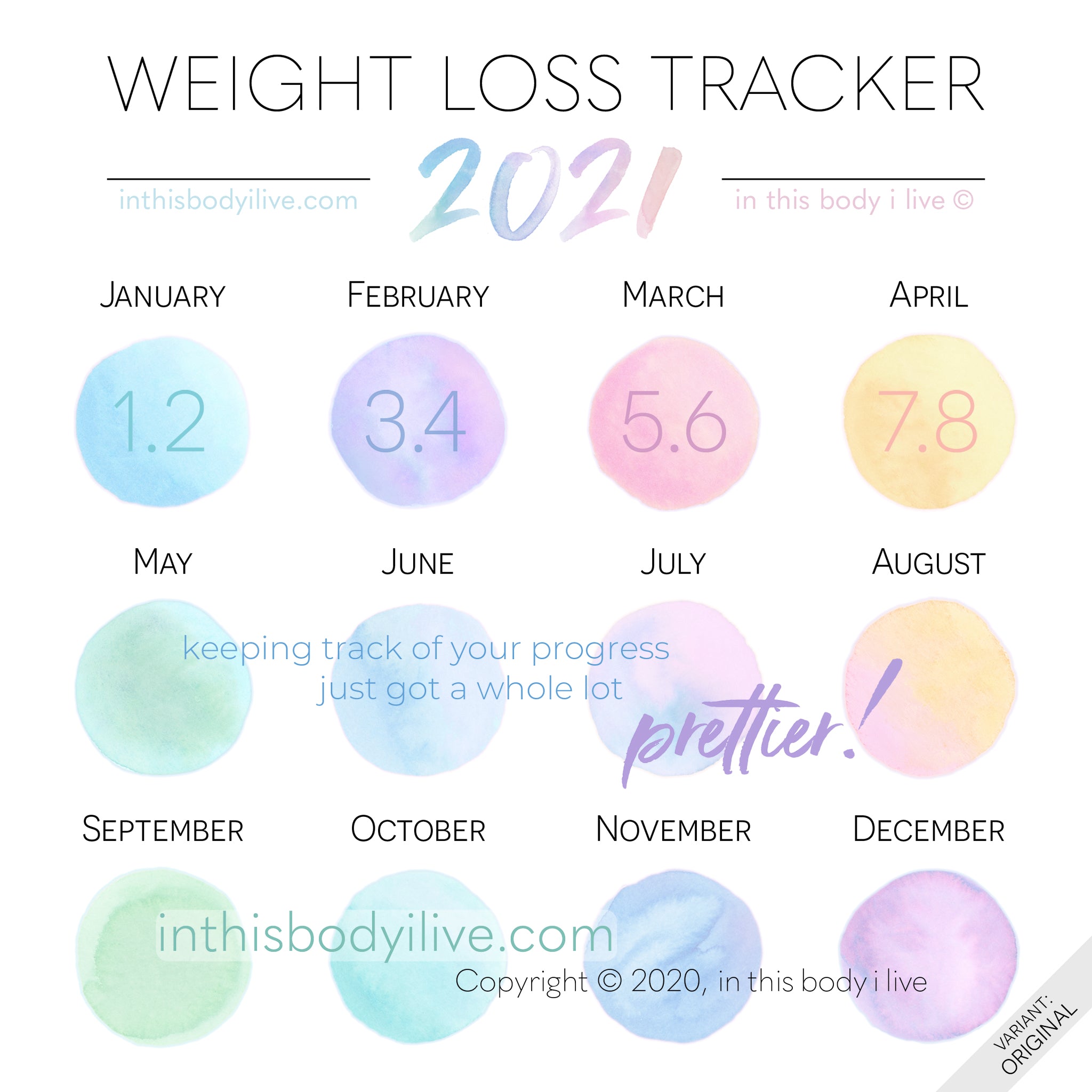 2021 Weight Loss Calendar 2021 Weight Loss Calendar Weight Loss