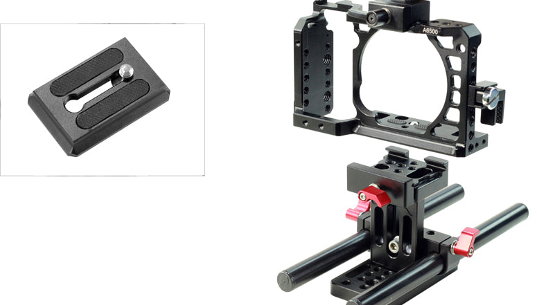 Filmcity Camera Cage for Sony Alpha A6500/ ILCE 6500 4K Digital Mirrorless Camera A6500 camera cage with free battery access
