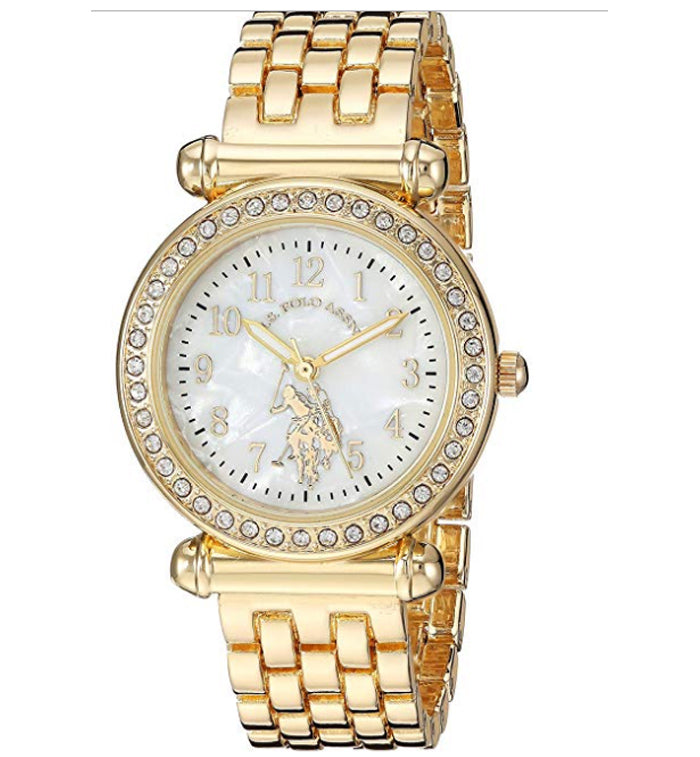 U.S. Polo Assn- Gold-Toned Womens Quartz Stainless Steel and Alloy Wa ...