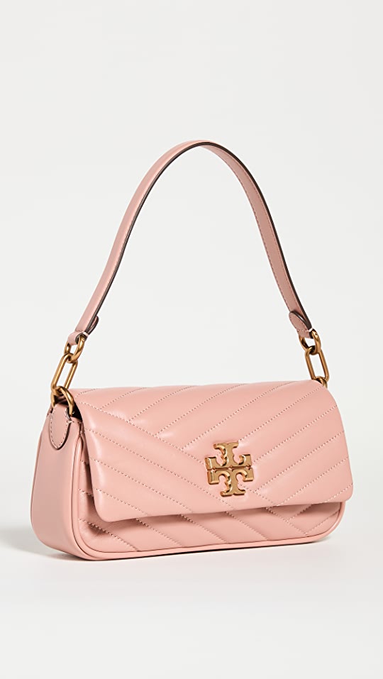 Tory Burch Kira Chevron small flap shoulder bag Meadow sweet/Rolled go –  Bagallery