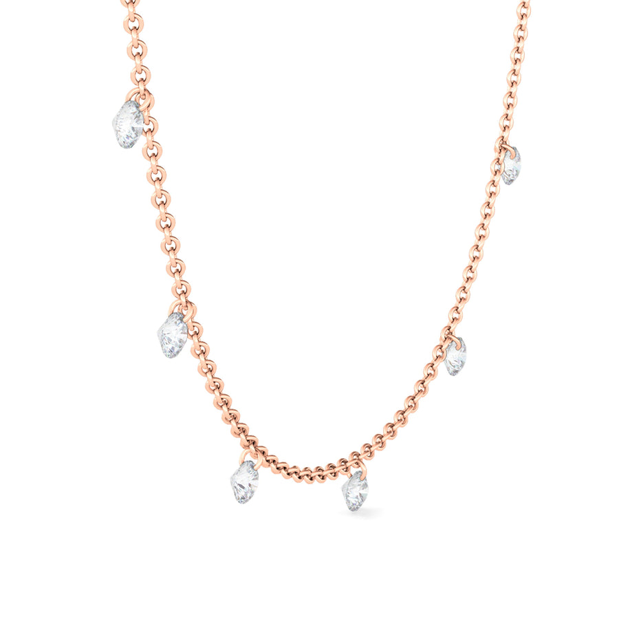 Floating Diamond Necklace - Lab Diamonds - HauteCarat®