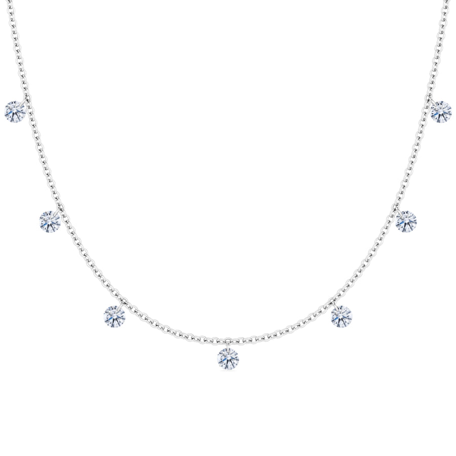 Floating Diamond Necklace - Lab Diamonds - HauteCarat®