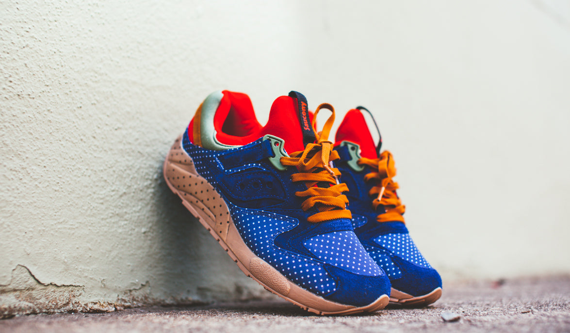 saucony x bodega grid 9000 tan blue