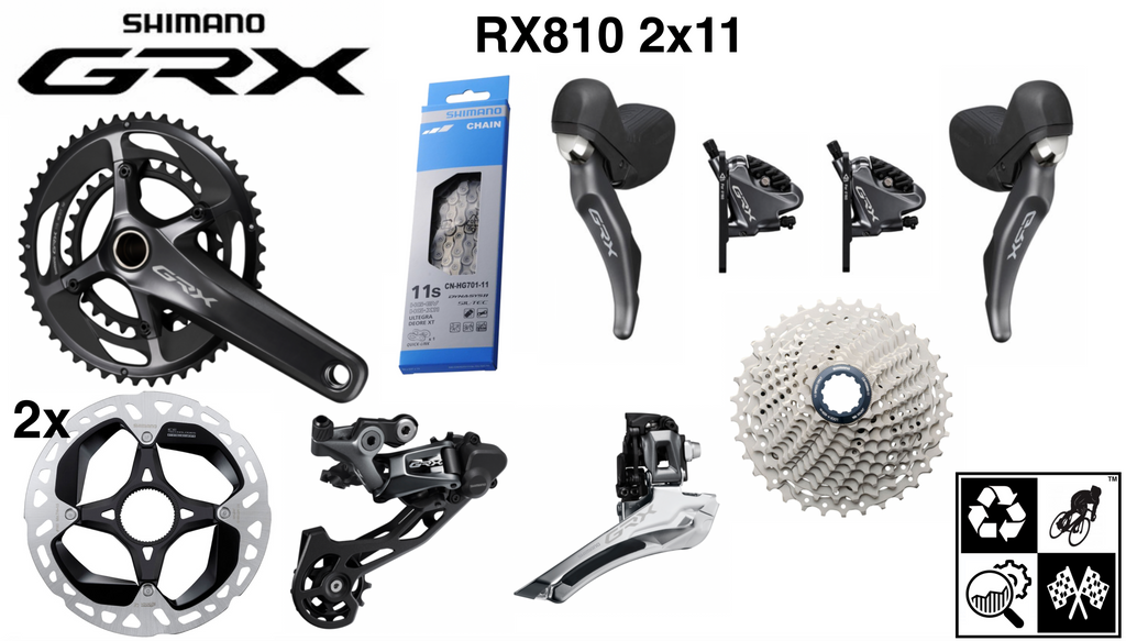 Cambios de radical Microbio Shimano GRX group-set RX810 level 2x11 (mechanical shift / hydro brake –  AllRoadsRacing.com