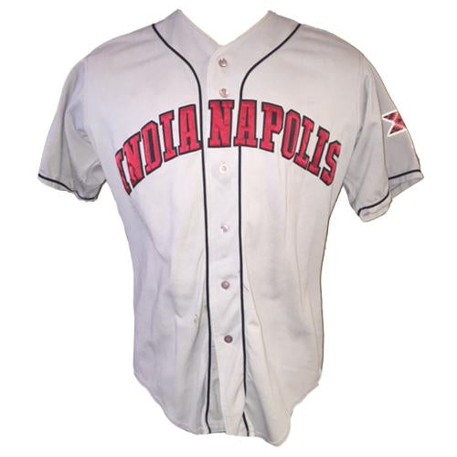 Indianapolis Indians Game Worn Road BB 