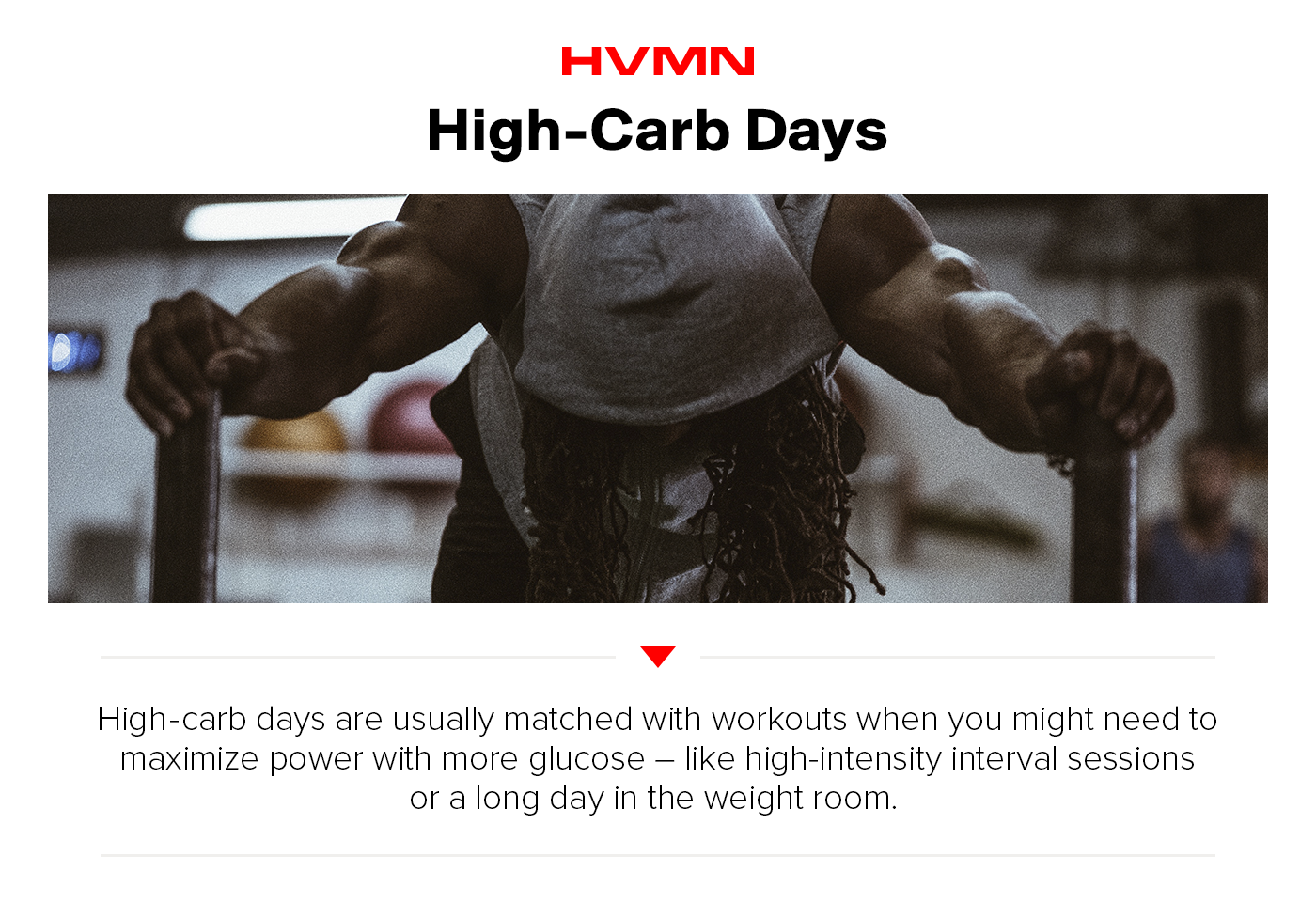 An image of a man at the gym showing how high-carb days can help performance