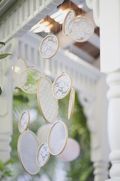 Hanging Lace | Incorporating Lace Into Your Wedding | My Wedding Favors