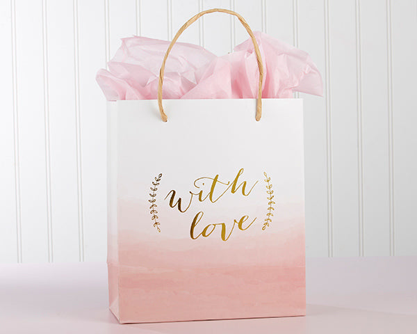 "With Love" Gift Bags | 7 Rose Colored Wedding Favors | My Wedding Favors