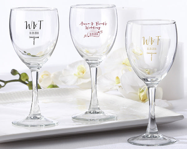 Wine Wedding Favors: Wine Glasses