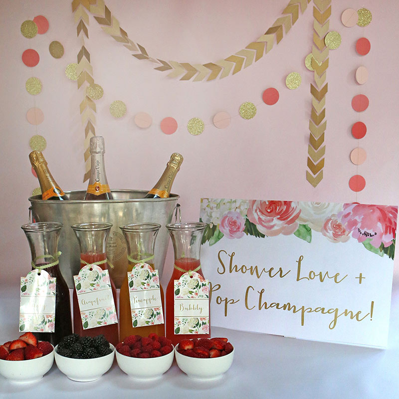 Mimosa Bar | Summer Bridal Shower Treats | My Wedding Favors