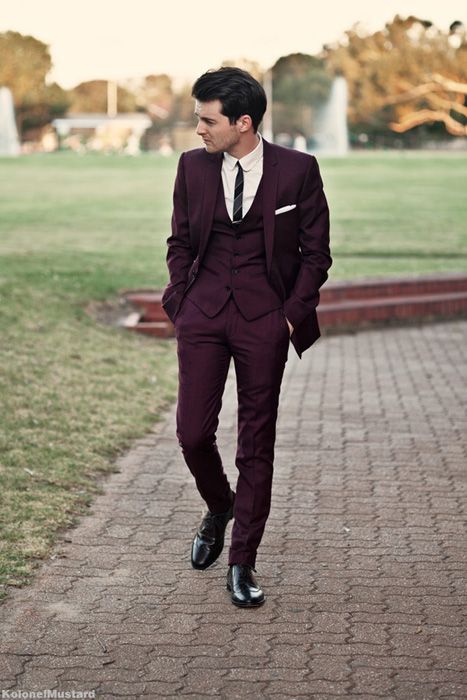 Marsala Men's Fashion: Marsala Groom