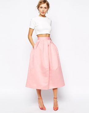 bridesmaid crop top and skirt