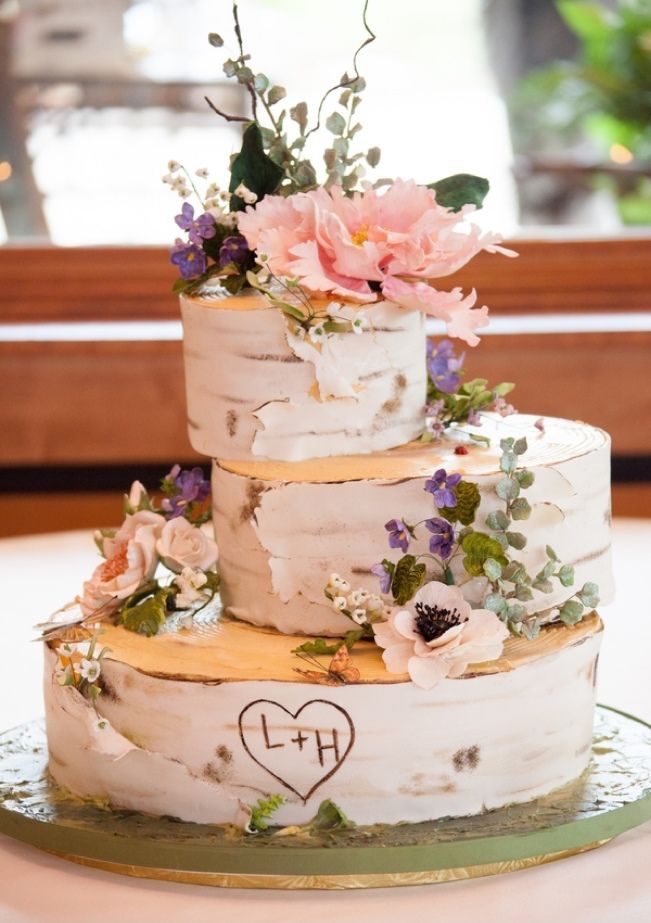 Birch Wedding Theme: Birch Wedding Cake