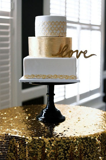 gold wedding cakes