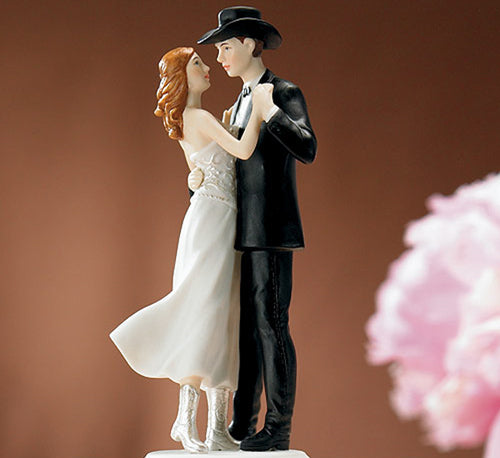 Western Bride and Groom Cake Topper | 8 Cake Toppers For a Show Stopping Wedding | My Wedding Favors