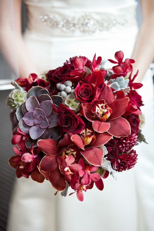 Wedding Color Trend: Marsala Wedding Flowers