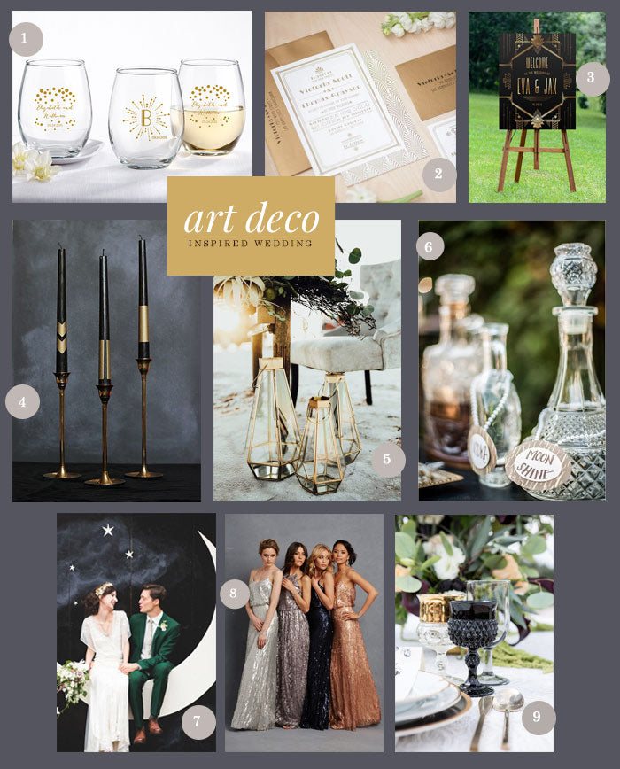 Art Deco Inspired Wedding | 9 Ideas for an Art Deco Inspired Wedding | My Wedding Favors