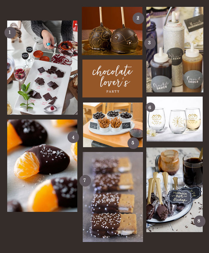 Chocolate Lover's Collage | A Chocolate Lover's Guide to Entertaining | My Wedding Favors