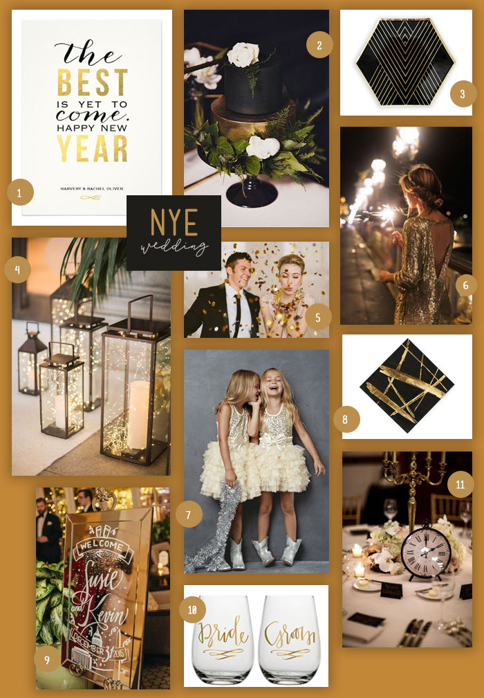 New Year's Eve Wedding Collage | A New Year's Eve Wedding | My Wedding Favors